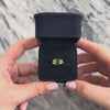 Vintage 14k Yellow & White Gold 2.06ct Green Tourmaline Diamond Flashing Forest Split-Shoulder Cluster Ring - Video showing the piece
