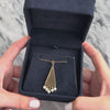 Vintage Large 14k Yellow Gold Pearl Ribbed Dangle Pendant - Video showing the piece