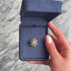 Vintage 18k Yellow & 14k White Gold 1.7cttw Blue Sapphire Diamond Flower Pin / Pendant - Video showing the piece