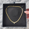Vintage Elegant 18k Yellow Gold .832cttw Diamond Sparkling Chevron Necklace - Video showing the piece