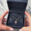 Antique Small 14k Rosy Yellow Gold Magenta Glass Pearl Opal Tulip Charm / Pendant - Video showing the piece