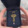 Antique 14k Yellow Gold .67cttw Amethyst Seed Pearl Ornate Dangle Necklace - Video showing the piece