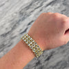 Vintage Heavy 14k Yellow Gold 46cttw Aquamarine Glamorous Statement Bracelet - Video showing the piece