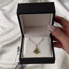 Antique 14k Yellow Gold 1.01ct Peridot Art Nouveau Charm Pendant - Video showing the piece