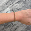 Vintage 18k Yellow & White Gold 1.28cttw Blue Sapphire .56cttw Diamond Fantastic Trio Infinity Link Bracelet - Side view