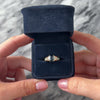 Vintage 14k Yellow Gold 1.71ct Dark Blue Sapphire .53cttw Diamond Ring 6.50