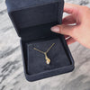 Vintage 14k Yellow Gold .40ct Diamond Pear Solitaire Twist Pendant - Video showing the piece