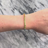 Vintage 14k Yellow Gold 2.73cttw Peridot 2.62cttw Garnet 2.5cttw Citrine 2.32cttw Blue Topaz 2.21cttw Amethyst Fabulous Rainbow Line Bracelet - Video showing the piece