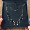 Vintage 14k White Gold .54cttw Diamond Brilliant Chandelier Dangle Necklace 16.75