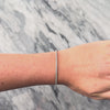 Estate 14k White Gold Diamond Chic Line Bangle Bracelet - Video showing the piece