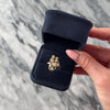 Vintage 14k Yellow Gold .94cttw Old European Cut Diamond Glittering Tall Flowing Cluster Ring - Video showing the piece