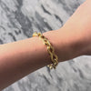 Vintage Italian 18k Yellow Gold Chunky Textured Peanut Chain Bracelet - Video showing the piece