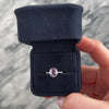 Vintage 14k White Gold Amethyst Diamond Romantic Checkerboard Oval Ring - Video showing the piece
