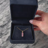 Vintage 14k Rose Gold Pink Sapphire Diamond Perfectly Pink Pendant - Video showing the piece