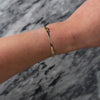 Vintage 14k Yellow Gold Emerald Herringbone Link Station Bracelet - Video showing the piece