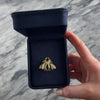 Vintage Large Fantastic Flying Bug 14k Yellow Gold 2.07cttw Green Tourmaline Brooch / Pin - Video showing the piece