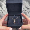Vintage Small 14k Yellow Gold .74cttw Garnet Abstract Double Line Enhancer Pendant - Video showing the piece