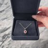 Vintage 14k White Gold Ruby .252cttw Diamond Sparkling Halo Pendant - Video showing the piece