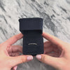 Vintage 14k White Gold Blue Sapphire Classic Simple Line Band Ring 9.00