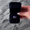 Vintage 18k Yellow Gold Lapis Lazuli Modernist Inlay Dome Statement Ring - Video showing the piece