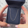 Vintage Italian Platinum 1.4mm Sleek Flat Cable Chain - Video showing the piece