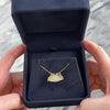 Vintage 18k Yellow & White Gold Diamond Sculptural Fan Slide Pendant - Video showing the piece