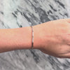 Vintage Lightweight 10k White Gold Sleek Bar Link Dog Clip Clasp Bracelet - Video showing the piece