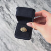 Antique 10k Yellow Gold Old Mine Cut Diamond Wonderful Engraved Signet Initial "B" Ring - Video showing the piece