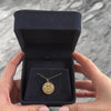 Vintage Heavy 14k Yellow Gold Textured Libra Medallion Charm / Pendant - Video showing the piece
