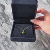 Vintage 14k Yellow Gold 1.6ct Peridot Trilliant Solitaire Pendant - Video showing the piece