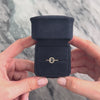 Estate 18k Rose Gold Salt And Pepper Diamond Diamond Delicate Micropave Checkerboard Slice Ring - Video showing the piece