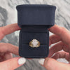 Vintage 14k Yellow Gold Diamond Elegant Open Line Cluster Ring - Video showing the piece
