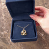 Vintage 14k Yellow Gold Puffed Love Knot Pendant - Video showing the piece