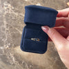 Vintage 14k Yellow Gold Blue Sapphire Delicate Curved Bypass Ring - Video showing the piece