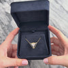 Vintage 18k Yellow Gold .6cttw Blue Sapphire Diamond Geometric V Channel Slide Pendant - Video showing the piece
