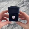 Vintage 14k Yellow Gold 13ct Lavender Jade Sleek Cabochon Ring - Video showing the piece