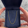 14k Yellow Gold 1mm Wheat Chain 16