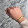 Vintage Italian 14k Yellow Gold Chic Snake Scale Link Bracelet - Video showing the piece