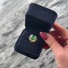 Vintage Excellent 18k Yellow Gold 2.4ct Emerald .83cttw Diamond Ballerina Ring - Video showing the piece