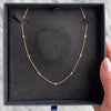 Vintage Italian 18k Yellow Gold Ruby Diamond Delicate Alternating Station Necklace - Video showing the piece