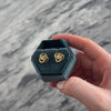Vintage 18k Yellow Gold Diamond Romantic Love Knot Stud Earrings - Video showing the piece
