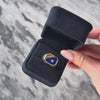 Vintage Heavy 14k Yellow Gold Lapis Lazuli Diamond Inlay Signet Ring - Video showing the piece