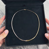 Vintage Italian 14k White & Yellow Gold Sleek Collar Necklace - Video showing the piece
