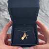 Vintage 14k Yellow Gold Articulating Vanity Trio Comb Scissors Mirror Charm / Pendant - Video showing the piece