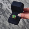 Vintage Large 14k Yellow Gold 4.2ct Jade Diamond Verdant Drama Ring - Video showing the piece