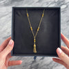 Antique 10k Yellow Gold Amber Glass Elegant Fringe Bead Necklace 18.75