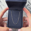 Vintage Platinum .8mm Glinting Delicate Box Chain - Video showing the piece