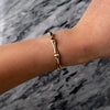 Vintage 14k Yellow Gold Dual-Textured Bamboo Links Bracelet - Video showing the piece