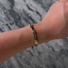 Vintage 14k Yellow Gold Blue Simulation Opal Criss-Cross Link Bracelet - Video showing the piece