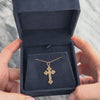 Antique English Lightweight 9k Rosy Yellow Gold Beautiful Hand-Decorated Cross Charm / Pendant - Video showing the piece